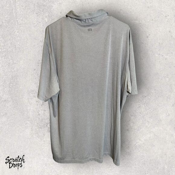 Travis Mathew Polo Shirt Mens XXL Shadow Gray Summer Storm Pima Cotton Golf Top - Picture 2 of 3